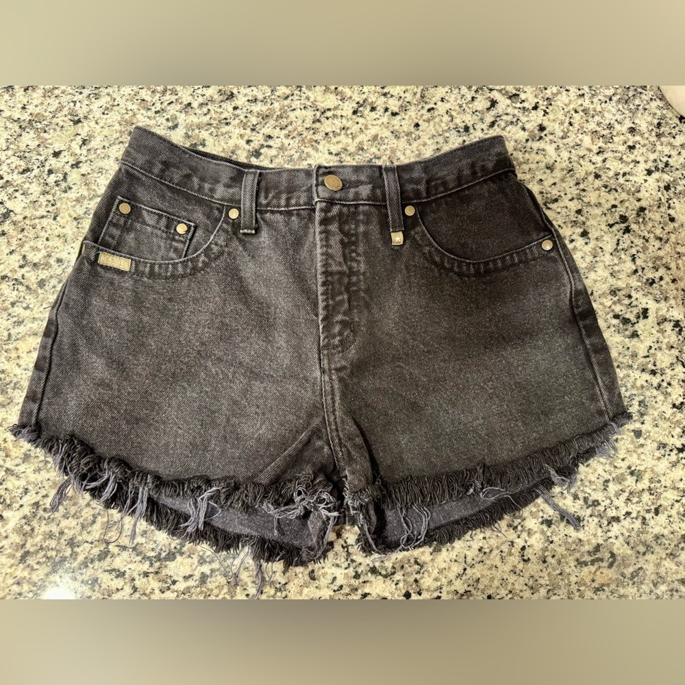 Rockies Black Natural Rise Cutoff Denim‎ Shorts